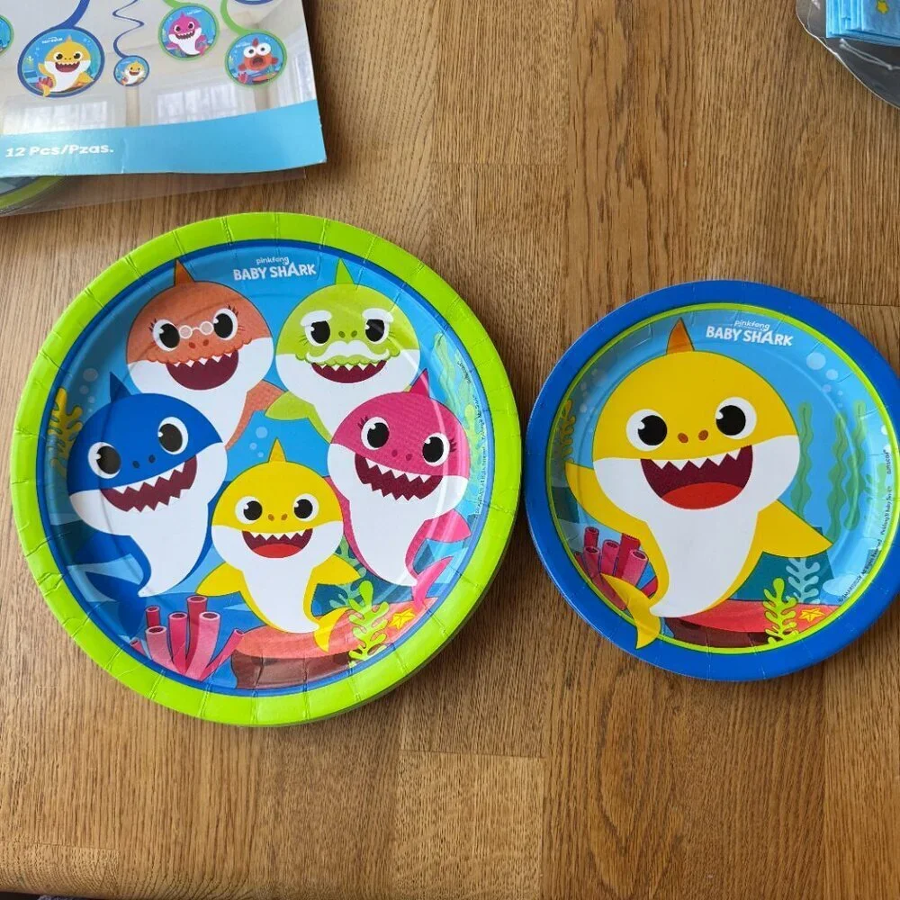 Baby Shark Birthday Party Supplies Lot